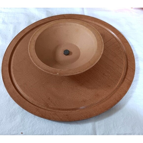 Vtg California Pottery Lazy Susan Sunflower Orange & Gold in Original Box - Picture 8 of 14